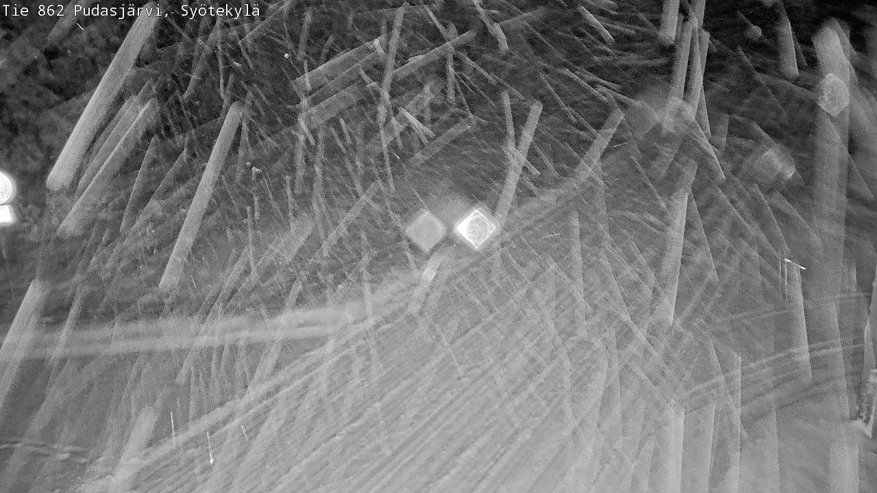 Weather Camera Image Road 862 Pudasjärvi, Syötekylä, Pudasjärvi, Pohjois-Pohjanmaa