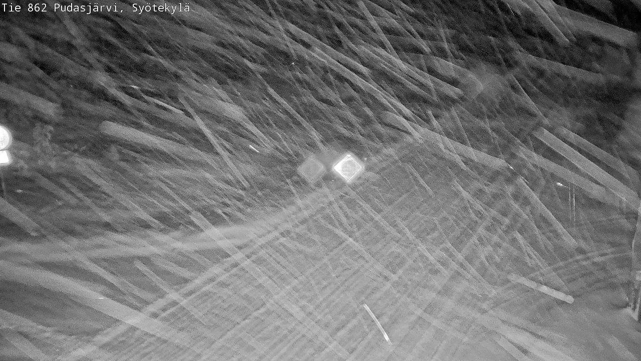 Weather Camera Image Road 862 Pudasjärvi, Syötekylä, Pudasjärvi, Pohjois-Pohjanmaa