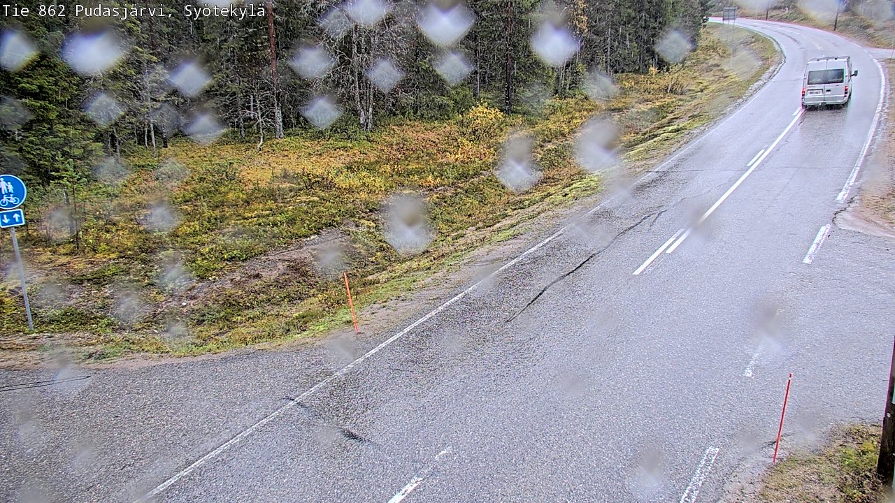 Weather Camera Image Road 862 Pudasjärvi, Syötekylä, Pudasjärvi, Pohjois-Pohjanmaa