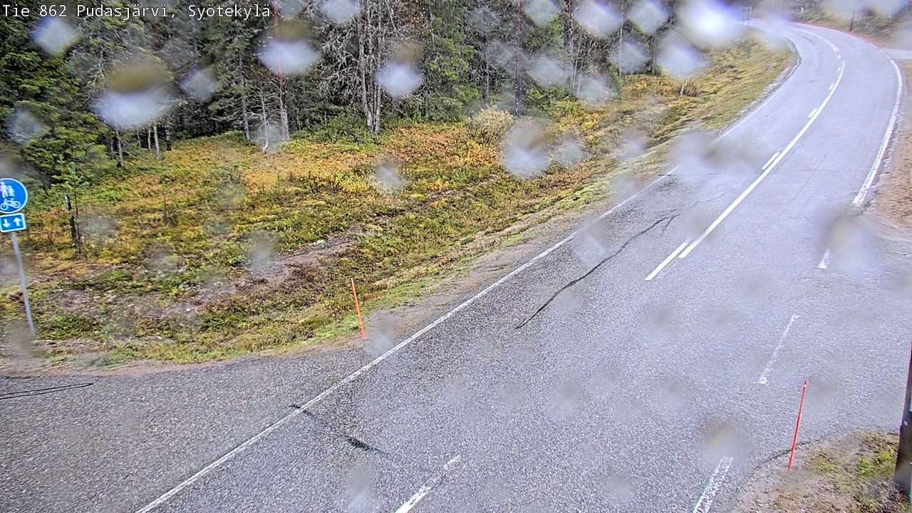 Weather Camera Image Road 862 Pudasjärvi, Syötekylä, Pudasjärvi, Pohjois-Pohjanmaa