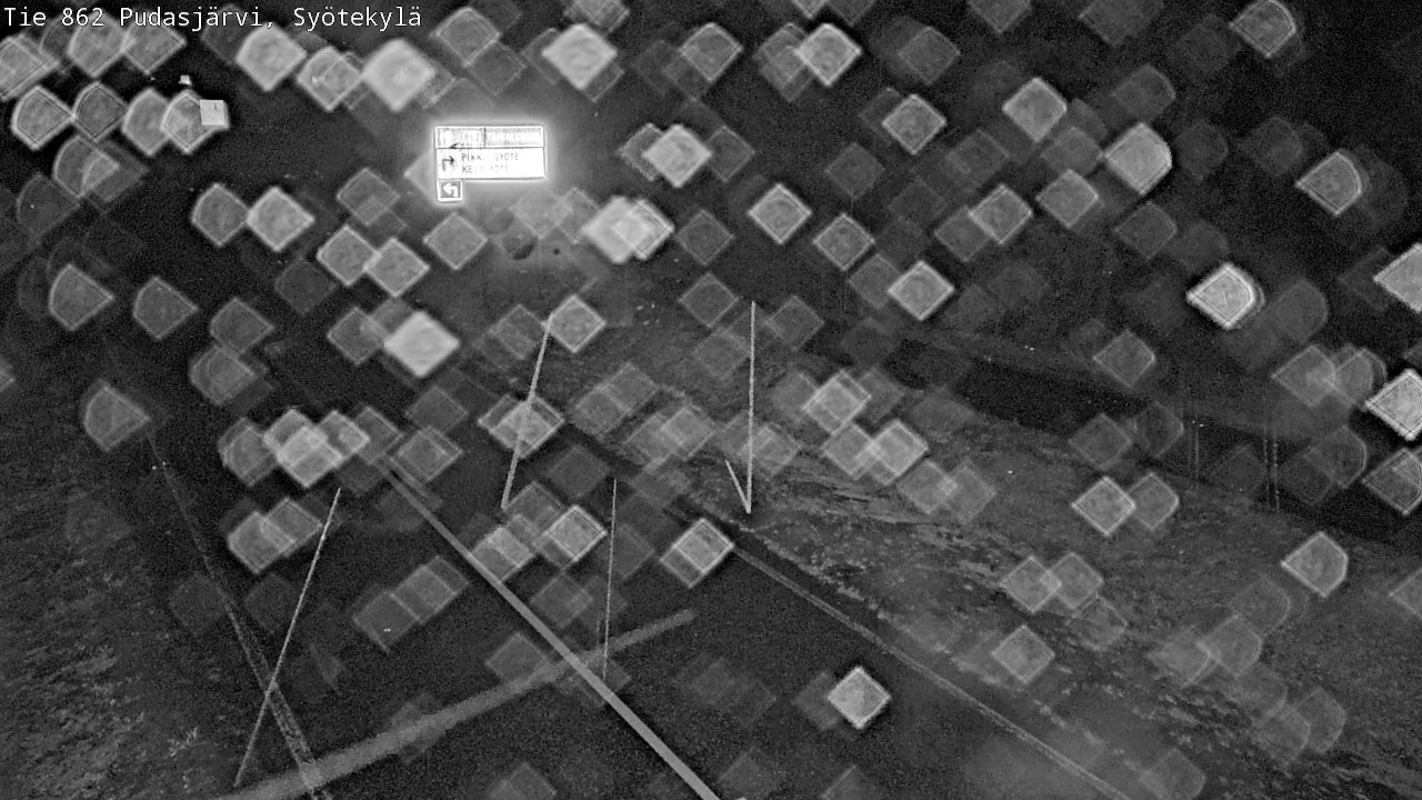Weather Camera Image Road 862 Pudasjärvi, Syötekylä, Pudasjärvi, Pohjois-Pohjanmaa