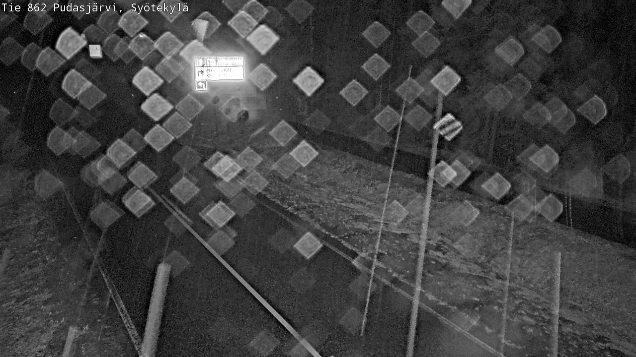 Weather Camera Image Road 862 Pudasjärvi, Syötekylä, Pudasjärvi, Pohjois-Pohjanmaa