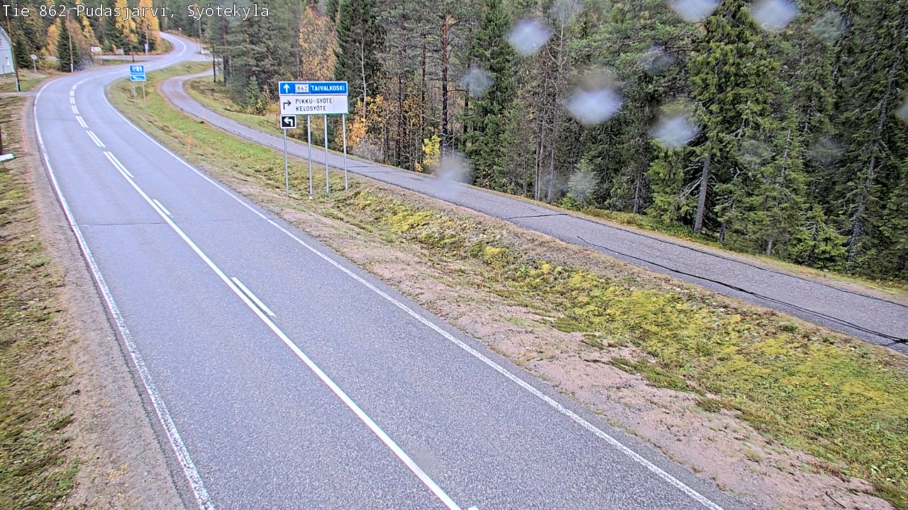 Weather Camera Image Road 862 Pudasjärvi, Syötekylä, Pudasjärvi, Pohjois-Pohjanmaa