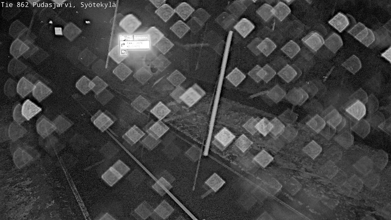 Weather Camera Image Road 862 Pudasjärvi, Syötekylä, Pudasjärvi, Pohjois-Pohjanmaa