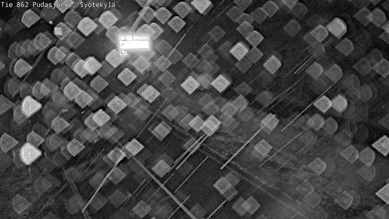 Weather Camera Image Road 862 Pudasjärvi, Syötekylä, Pudasjärvi, Pohjois-Pohjanmaa