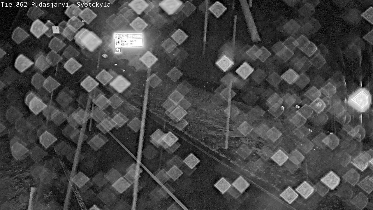 Weather Camera Image Road 862 Pudasjärvi, Syötekylä, Pudasjärvi, Pohjois-Pohjanmaa