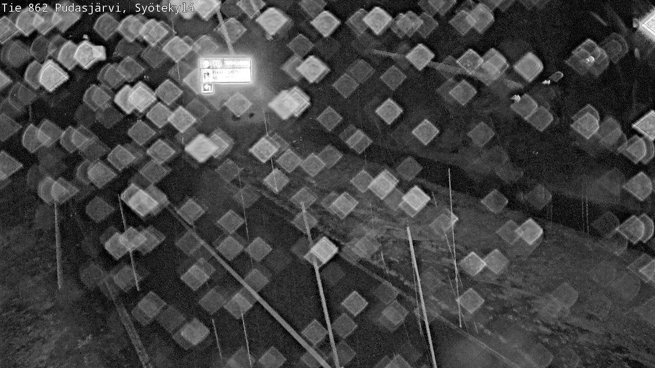 Weather Camera Image Road 862 Pudasjärvi, Syötekylä, Pudasjärvi, Pohjois-Pohjanmaa