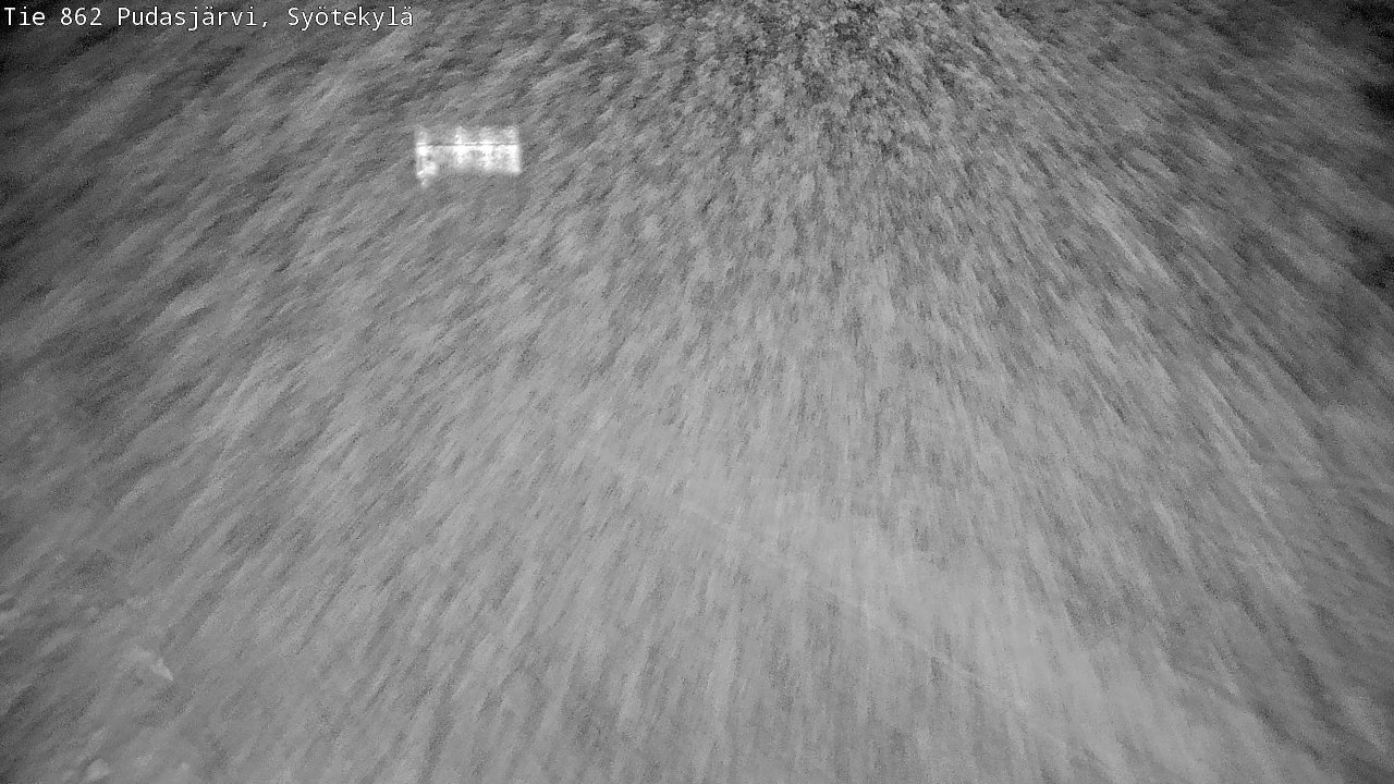 Weather Camera Image Road 862 Pudasjärvi, Syötekylä, Pudasjärvi, Pohjois-Pohjanmaa