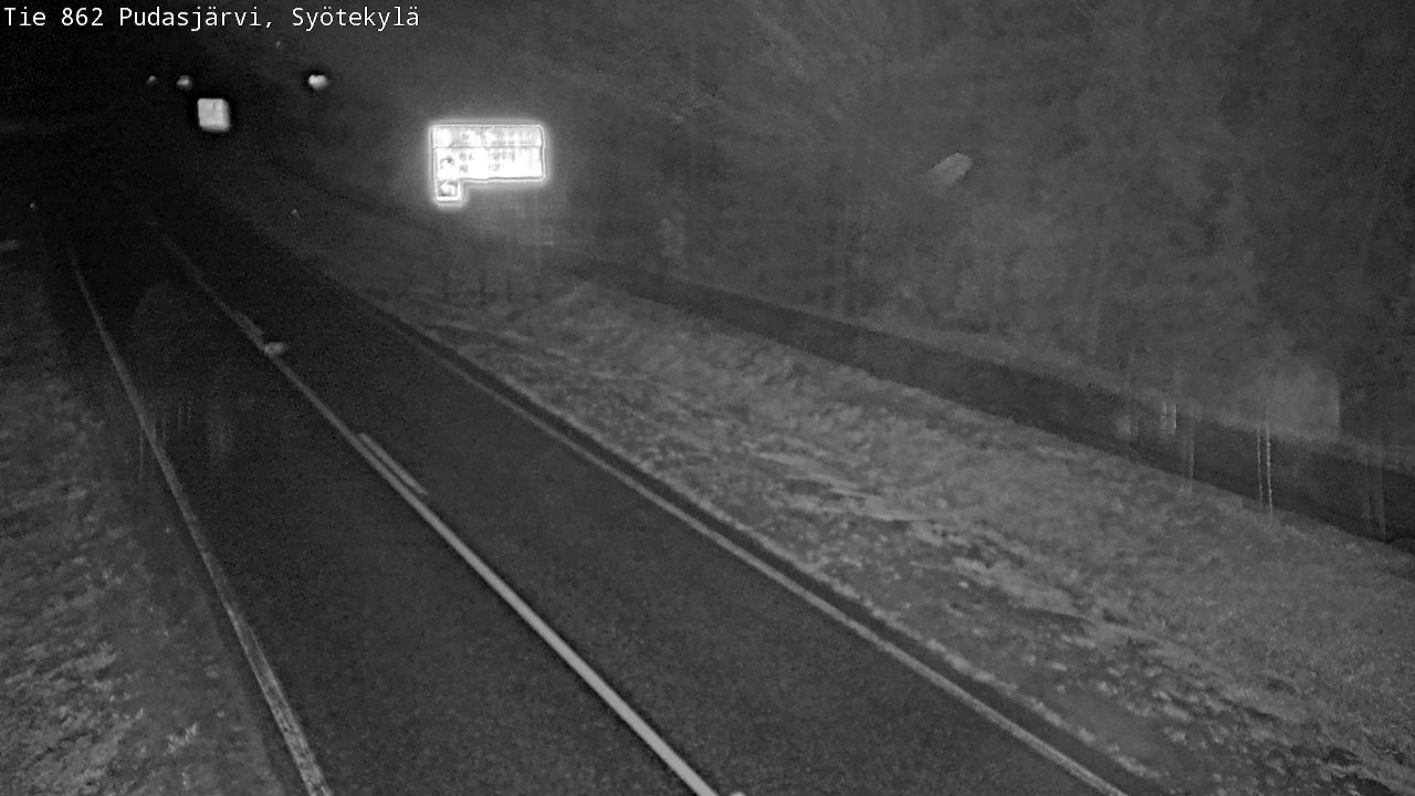 Weather Camera Image Road 862 Pudasjärvi, Syötekylä, Pudasjärvi, Pohjois-Pohjanmaa