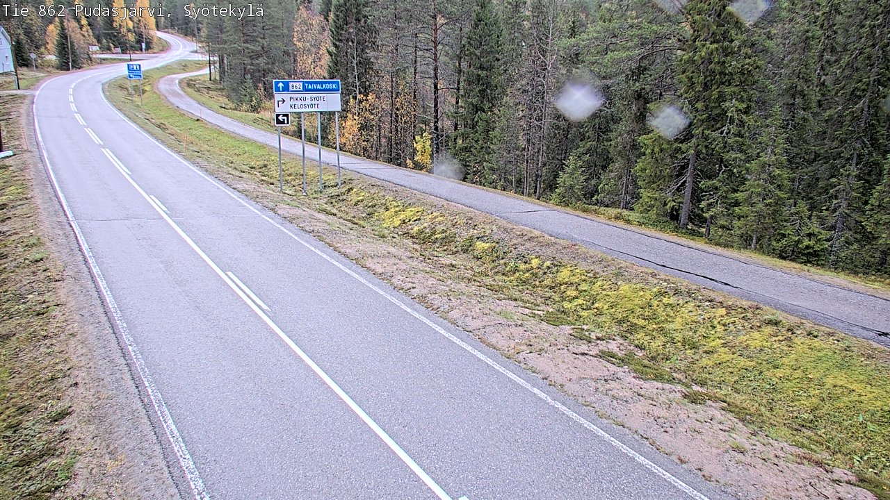 Weather Camera Image Road 862 Pudasjärvi, Syötekylä, Pudasjärvi, Pohjois-Pohjanmaa