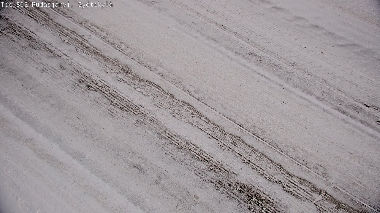 Weather Camera Image Road 862 Pudasjärvi, Syötekylä, Pudasjärvi, Pohjois-Pohjanmaa