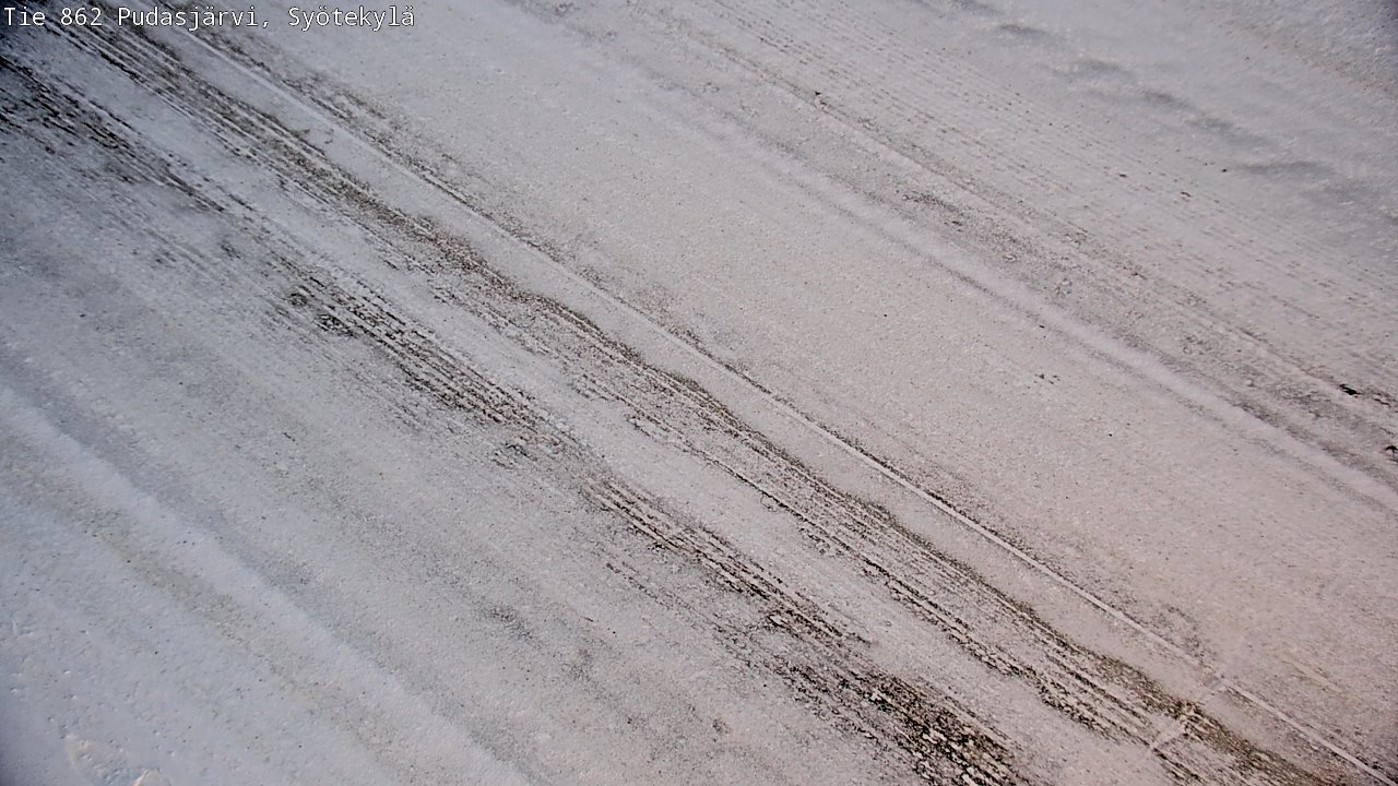 Weather Camera Image Road 862 Pudasjärvi, Syötekylä, Pudasjärvi, Pohjois-Pohjanmaa
