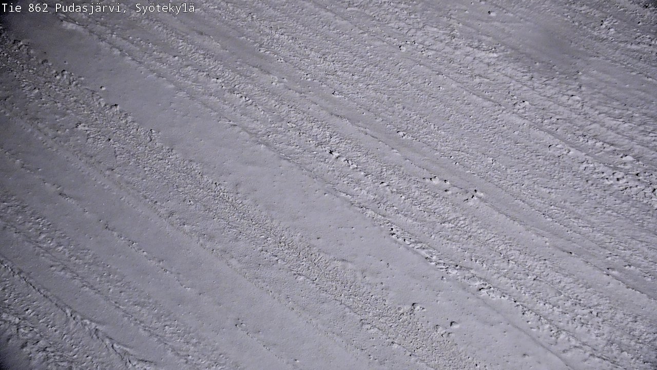 Weather Camera Image Väg 862 Pudasjärvi, Syötekylä, Pudasjärvi, Pohjois-Pohjanmaa