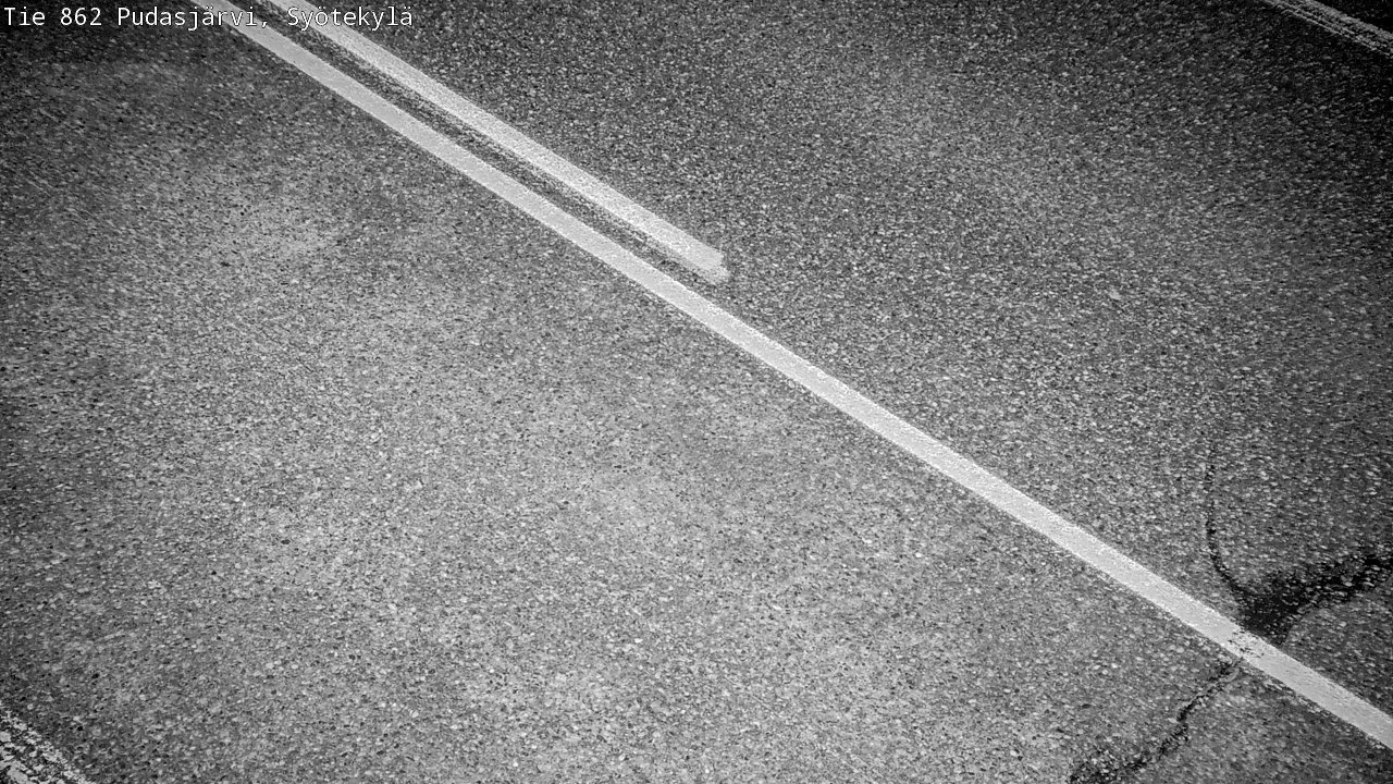 Weather Camera Image Road 862 Pudasjärvi, Syötekylä, Pudasjärvi, Pohjois-Pohjanmaa