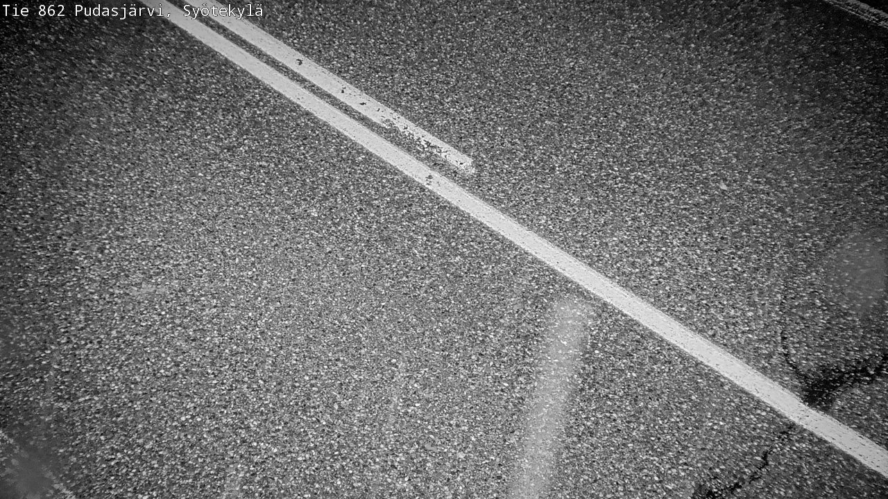 Weather Camera Image Road 862 Pudasjärvi, Syötekylä, Pudasjärvi, Pohjois-Pohjanmaa