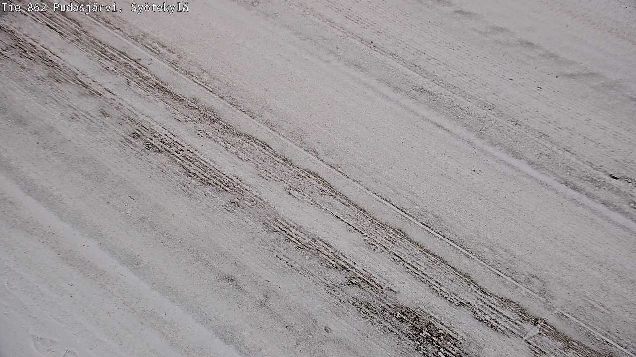 Weather Camera Image Road 862 Pudasjärvi, Syötekylä, Pudasjärvi, Pohjois-Pohjanmaa
