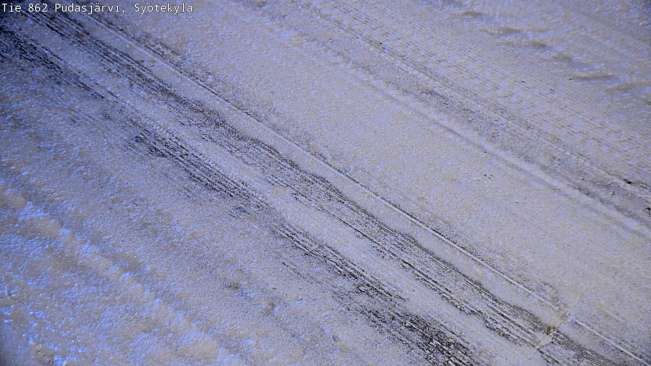 Weather Camera Image Road 862 Pudasjärvi, Syötekylä, Pudasjärvi, Pohjois-Pohjanmaa