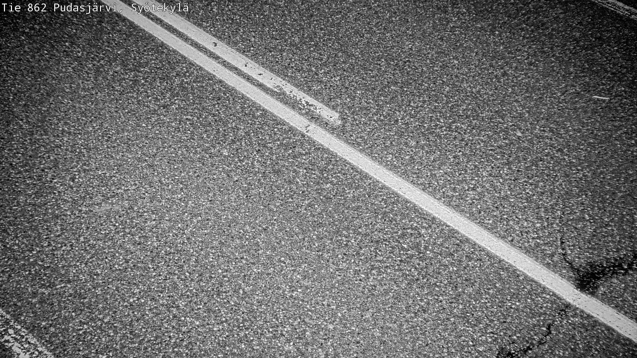 Weather Camera Image Road 862 Pudasjärvi, Syötekylä, Pudasjärvi, Pohjois-Pohjanmaa
