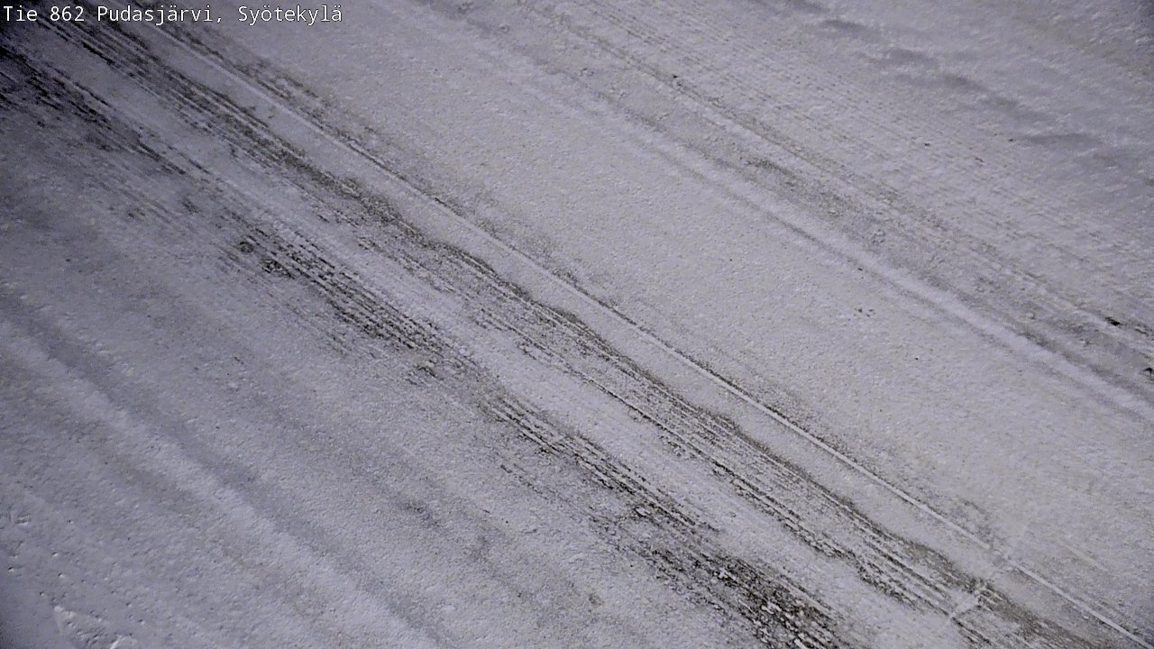 Weather Camera Image Road 862 Pudasjärvi, Syötekylä, Pudasjärvi, Pohjois-Pohjanmaa