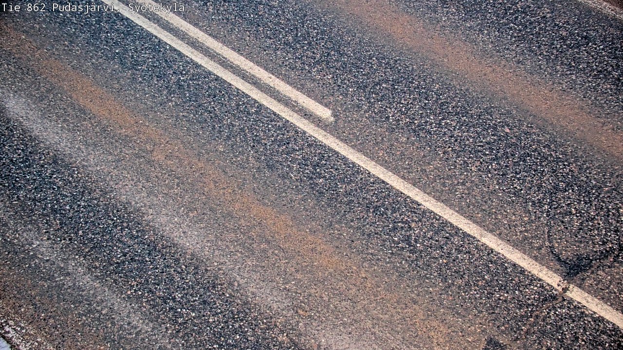 Weather Camera Image Road 862 Pudasjärvi, Syötekylä, Pudasjärvi, Pohjois-Pohjanmaa