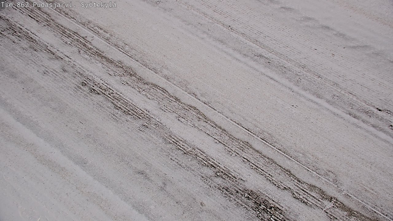 Weather Camera Image Road 862 Pudasjärvi, Syötekylä, Pudasjärvi, Pohjois-Pohjanmaa