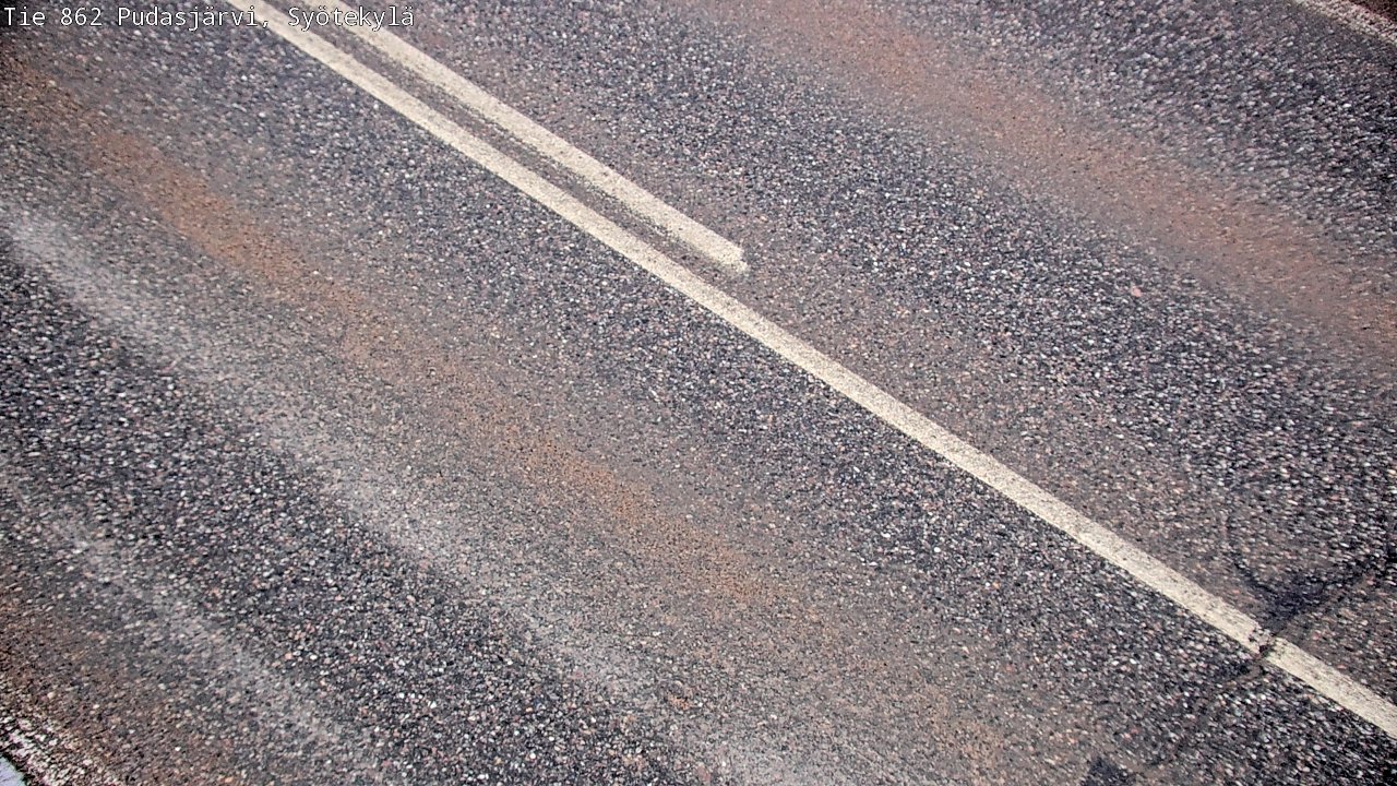 Weather Camera Image Road 862 Pudasjärvi, Syötekylä, Pudasjärvi, Pohjois-Pohjanmaa