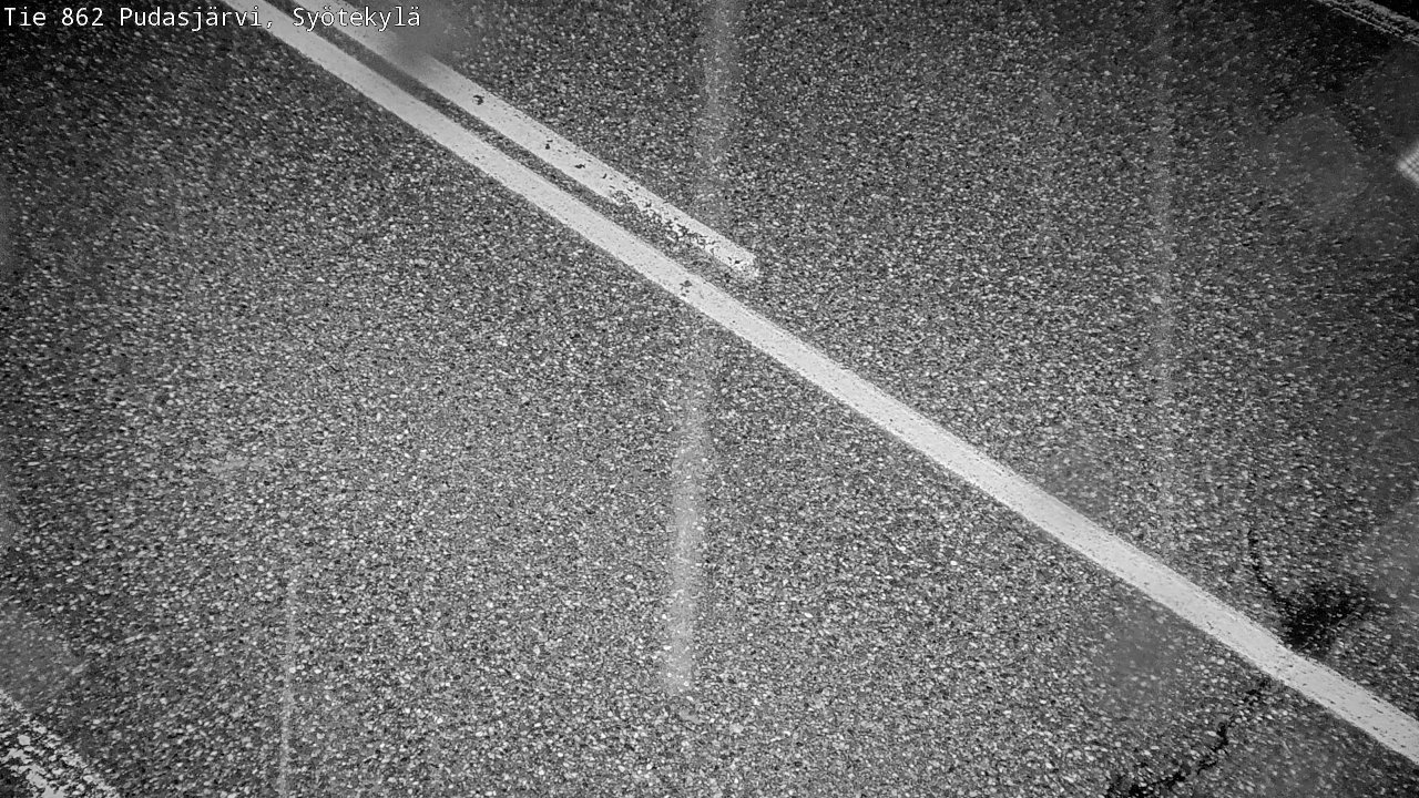 Weather Camera Image Road 862 Pudasjärvi, Syötekylä, Pudasjärvi, Pohjois-Pohjanmaa