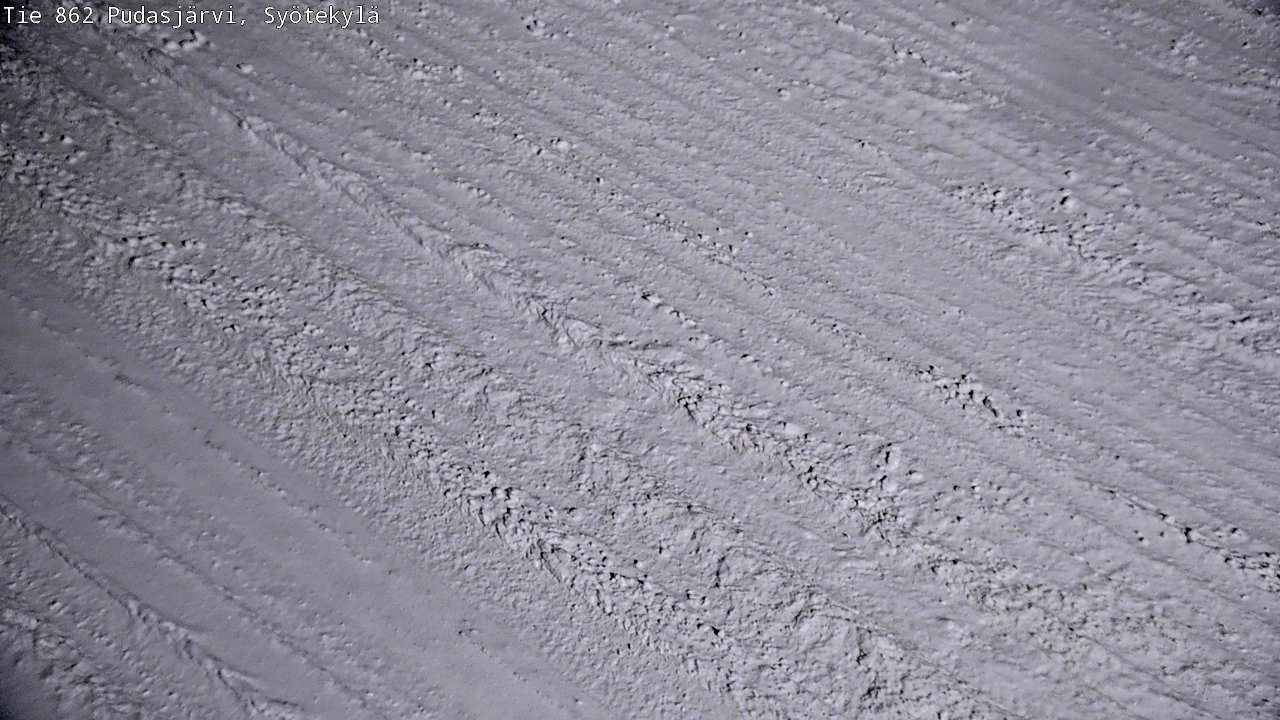 Weather Camera Image Väg 862 Pudasjärvi, Syötekylä, Pudasjärvi, Pohjois-Pohjanmaa