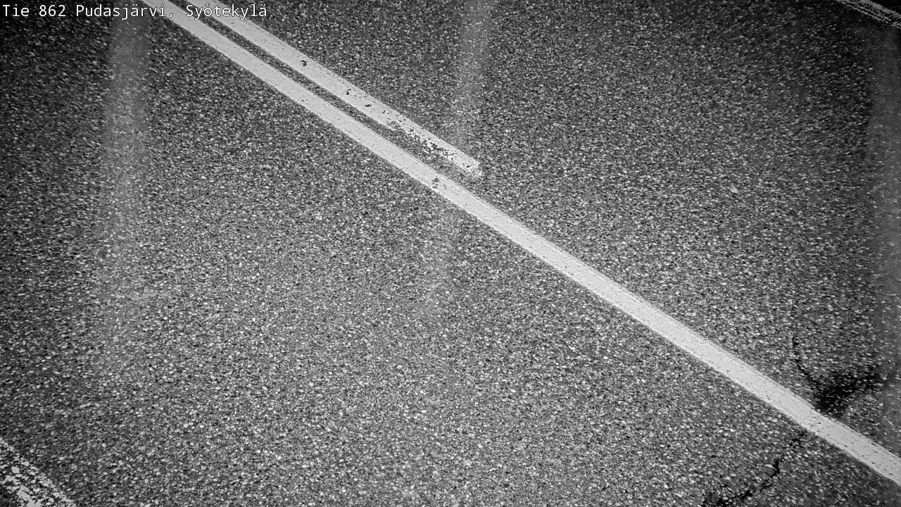 Weather Camera Image Road 862 Pudasjärvi, Syötekylä, Pudasjärvi, Pohjois-Pohjanmaa