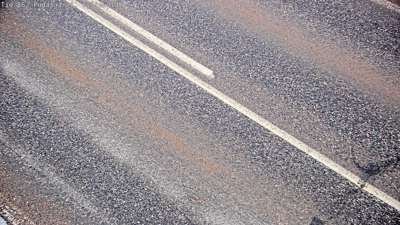 Weather Camera Image Road 862 Pudasjärvi, Syötekylä, Pudasjärvi, Pohjois-Pohjanmaa