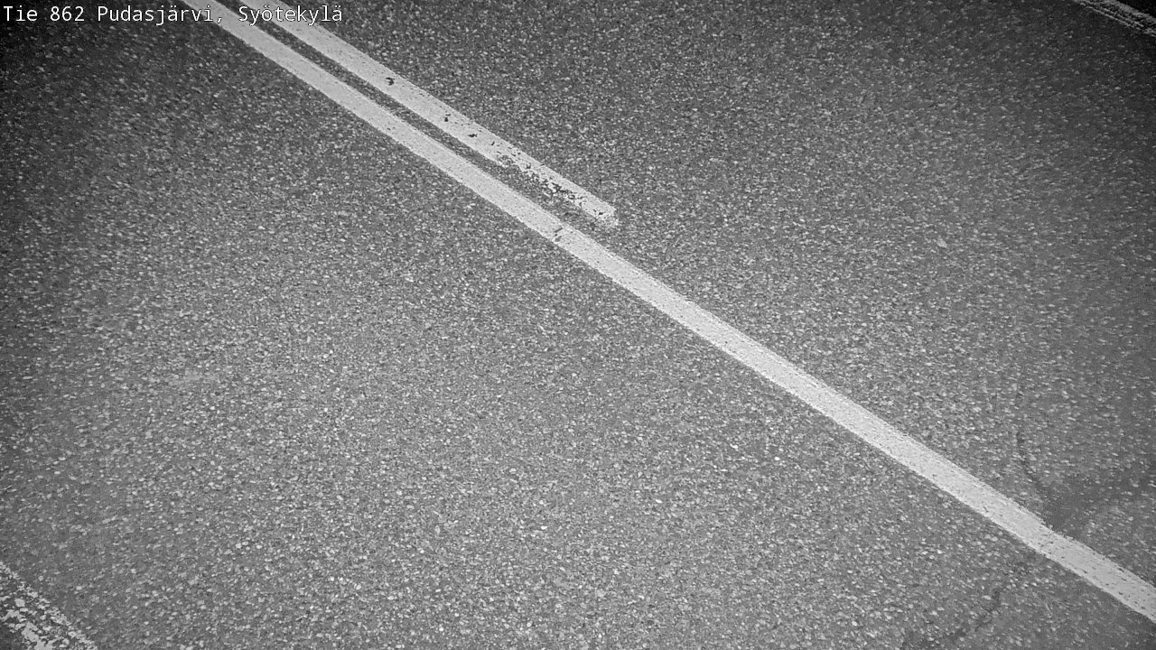 Weather Camera Image Road 862 Pudasjärvi, Syötekylä, Pudasjärvi, Pohjois-Pohjanmaa