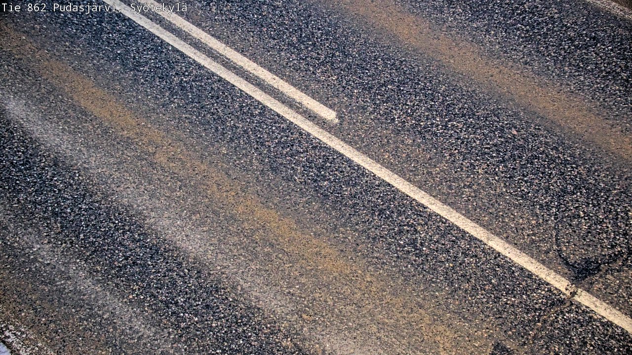 Weather Camera Image Road 862 Pudasjärvi, Syötekylä, Pudasjärvi, Pohjois-Pohjanmaa