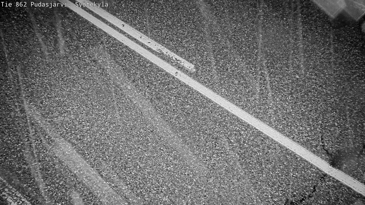 Weather Camera Image Road 862 Pudasjärvi, Syötekylä, Pudasjärvi, Pohjois-Pohjanmaa