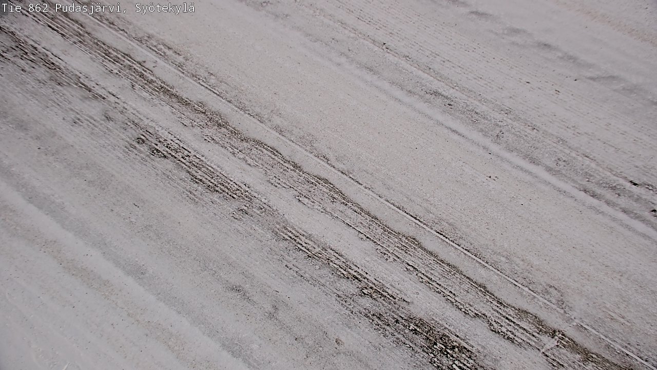 Weather Camera Image Road 862 Pudasjärvi, Syötekylä, Pudasjärvi, Pohjois-Pohjanmaa