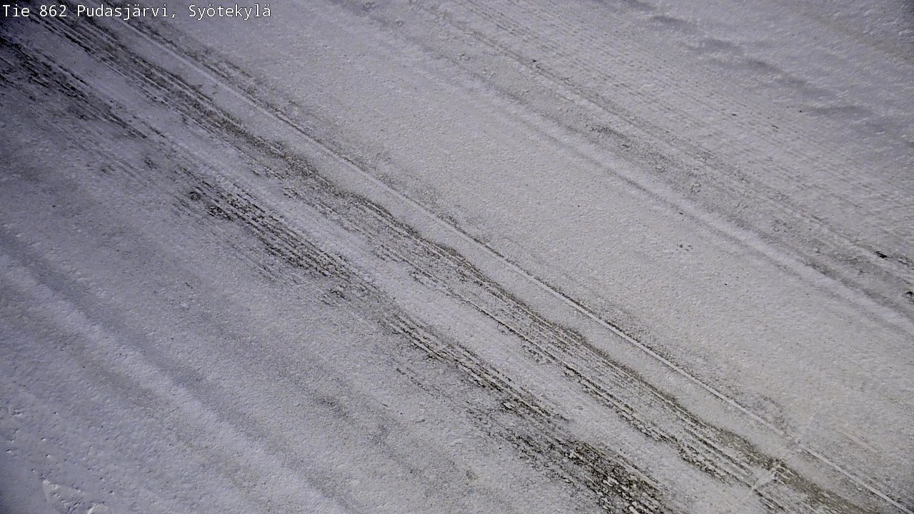 Weather Camera Image Road 862 Pudasjärvi, Syötekylä, Pudasjärvi, Pohjois-Pohjanmaa