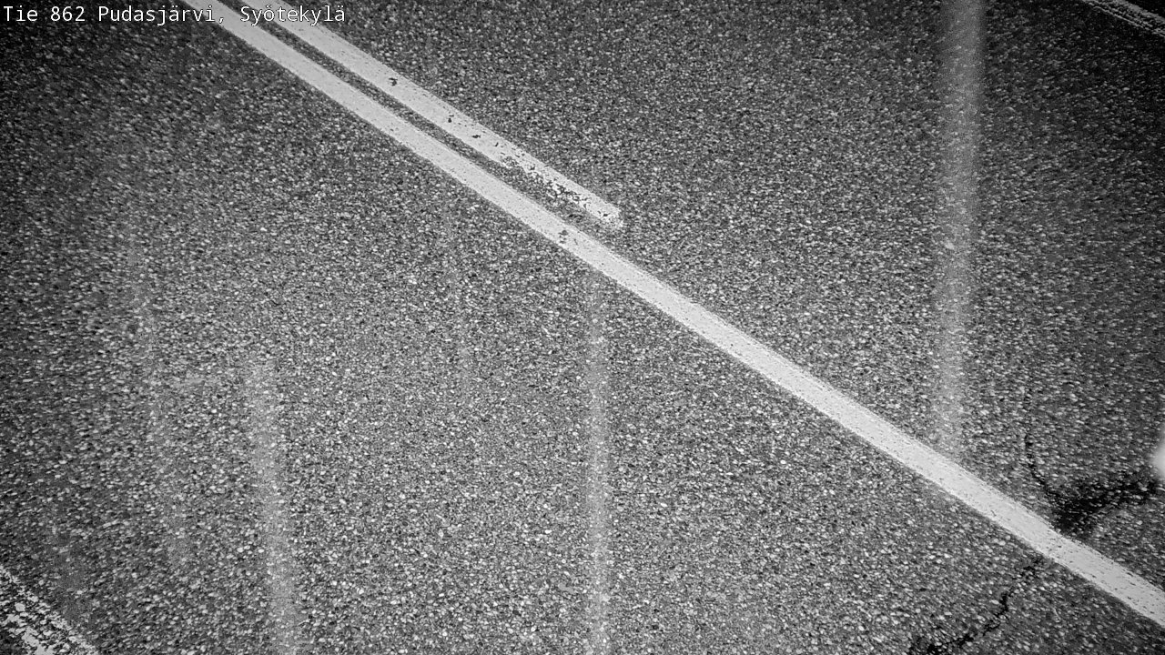 Weather Camera Image Road 862 Pudasjärvi, Syötekylä, Pudasjärvi, Pohjois-Pohjanmaa