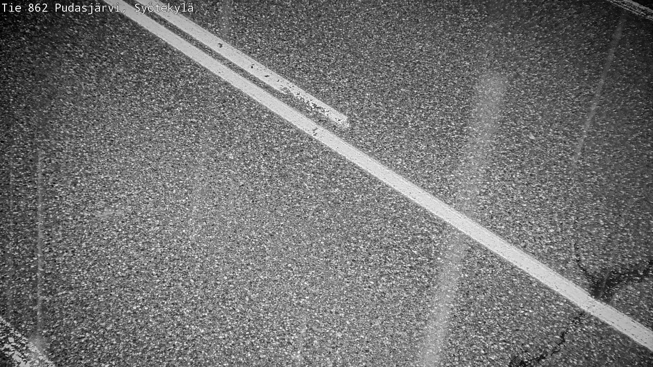 Weather Camera Image Road 862 Pudasjärvi, Syötekylä, Pudasjärvi, Pohjois-Pohjanmaa