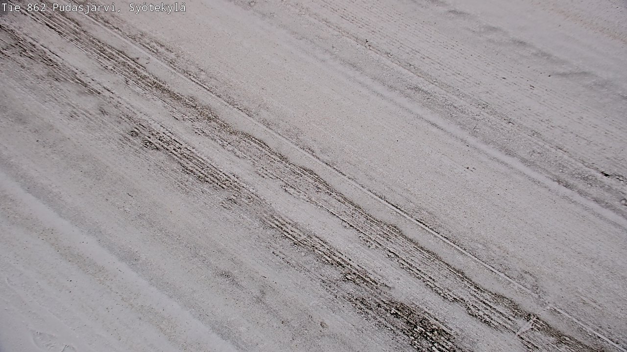 Weather Camera Image Road 862 Pudasjärvi, Syötekylä, Pudasjärvi, Pohjois-Pohjanmaa