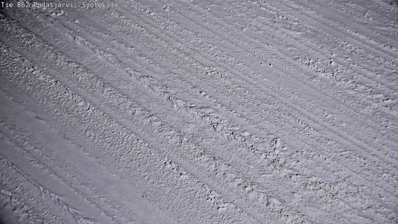 Weather Camera Image Väg 862 Pudasjärvi, Syötekylä, Pudasjärvi, Pohjois-Pohjanmaa
