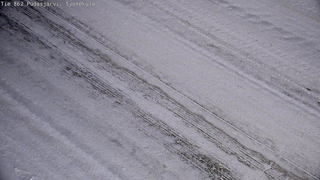 Weather Camera Image Road 862 Pudasjärvi, Syötekylä, Pudasjärvi, Pohjois-Pohjanmaa