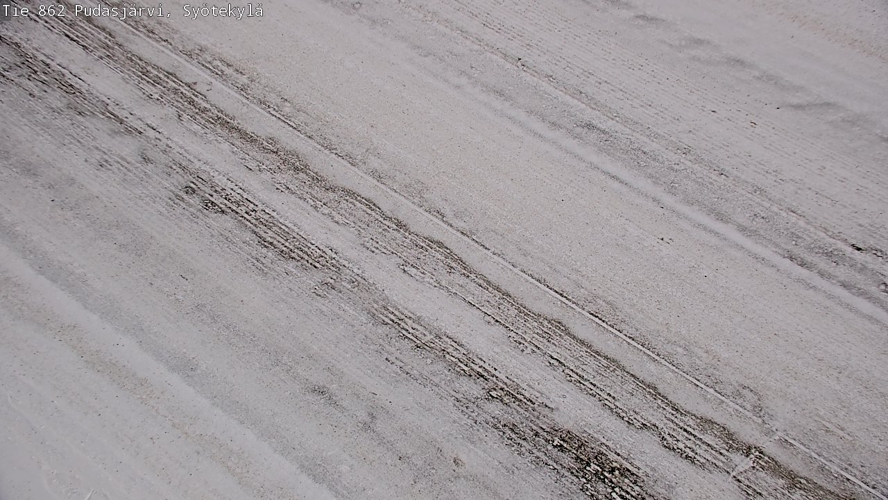 Weather Camera Image Road 862 Pudasjärvi, Syötekylä, Pudasjärvi, Pohjois-Pohjanmaa