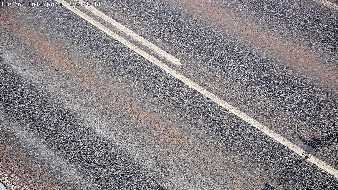 Weather Camera Image Road 862 Pudasjärvi, Syötekylä, Pudasjärvi, Pohjois-Pohjanmaa