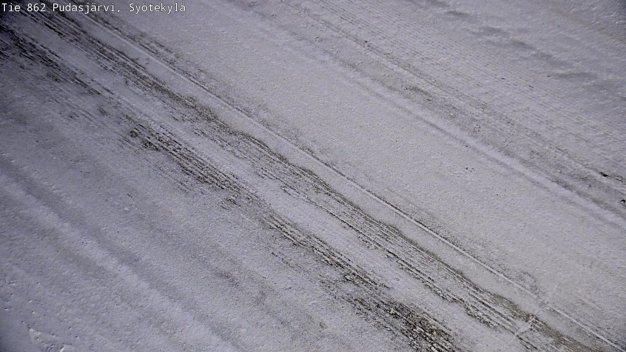Weather Camera Image Road 862 Pudasjärvi, Syötekylä, Pudasjärvi, Pohjois-Pohjanmaa