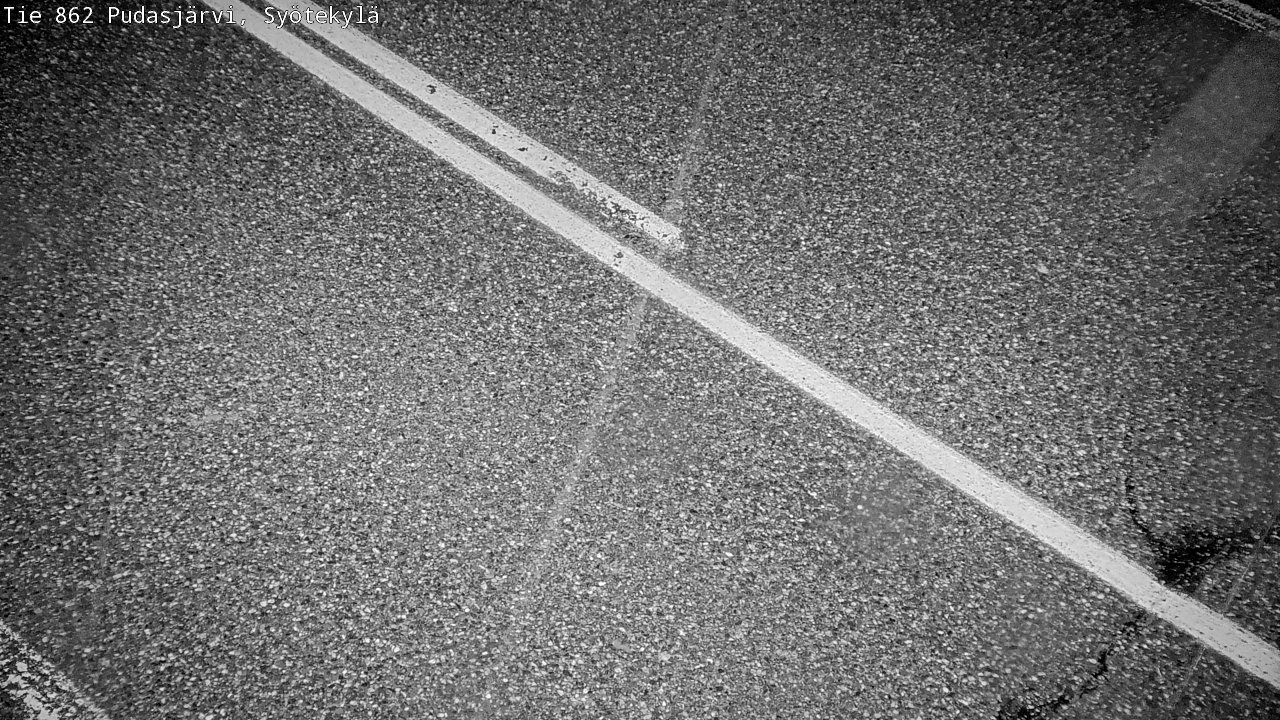 Weather Camera Image Road 862 Pudasjärvi, Syötekylä, Pudasjärvi, Pohjois-Pohjanmaa
