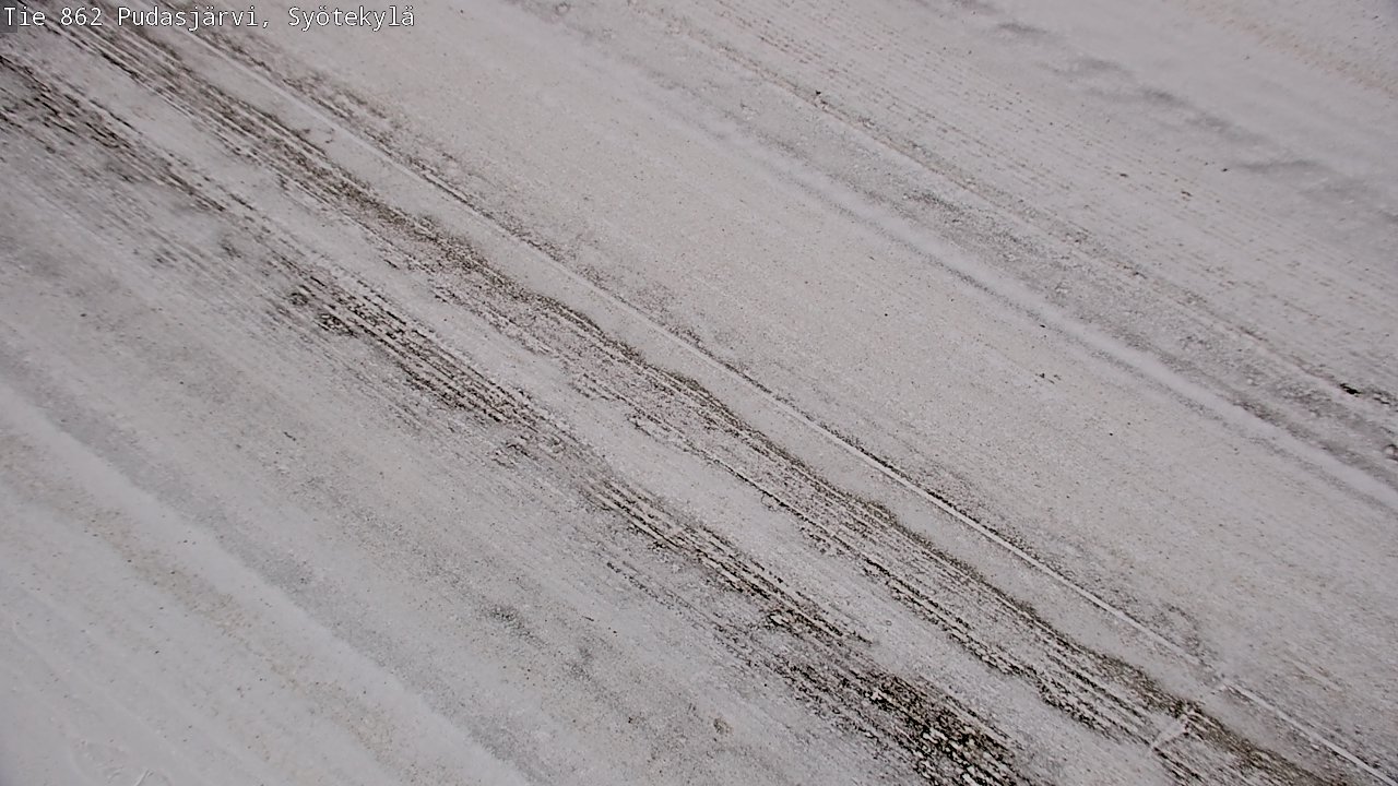Weather Camera Image Road 862 Pudasjärvi, Syötekylä, Pudasjärvi, Pohjois-Pohjanmaa