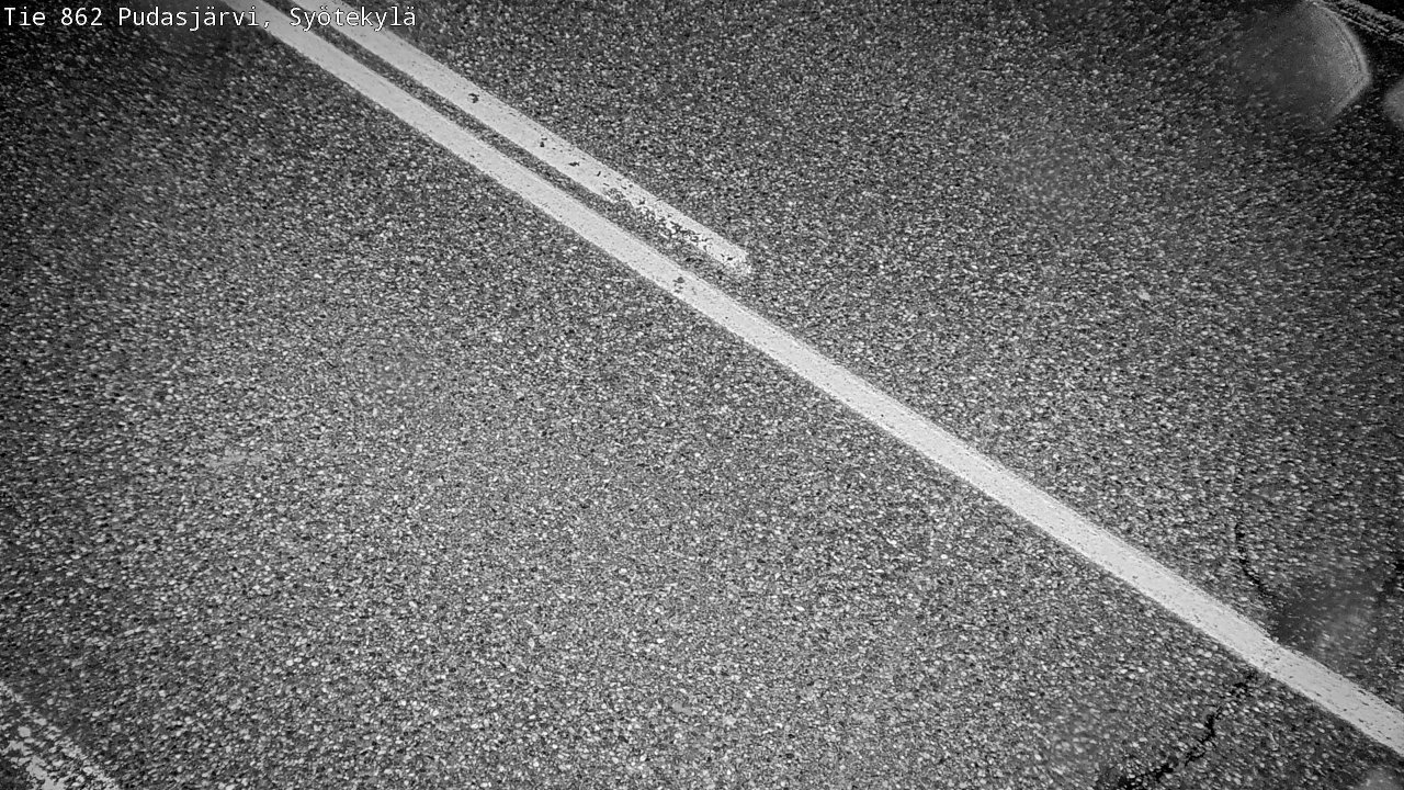 Weather Camera Image Road 862 Pudasjärvi, Syötekylä, Pudasjärvi, Pohjois-Pohjanmaa