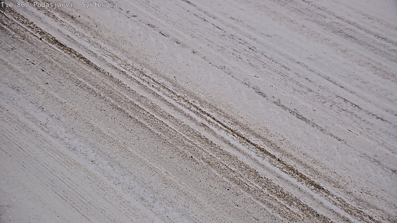 Weather Camera Image Väg 862 Pudasjärvi, Syötekylä, Pudasjärvi, Pohjois-Pohjanmaa