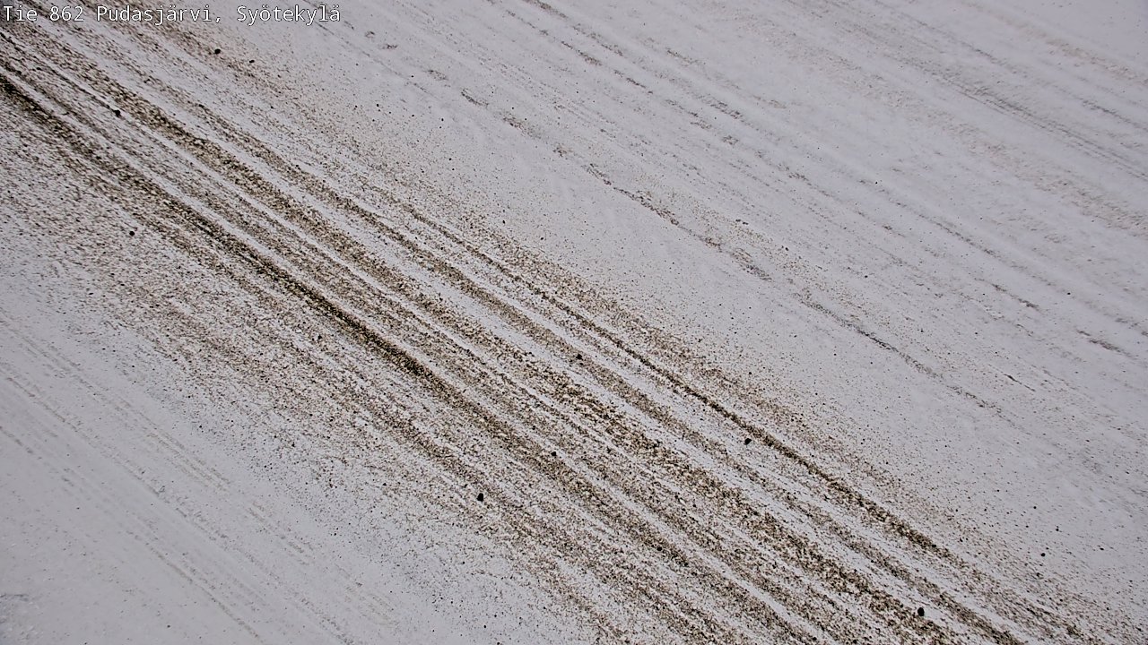 Weather Camera Image Väg 862 Pudasjärvi, Syötekylä, Pudasjärvi, Pohjois-Pohjanmaa
