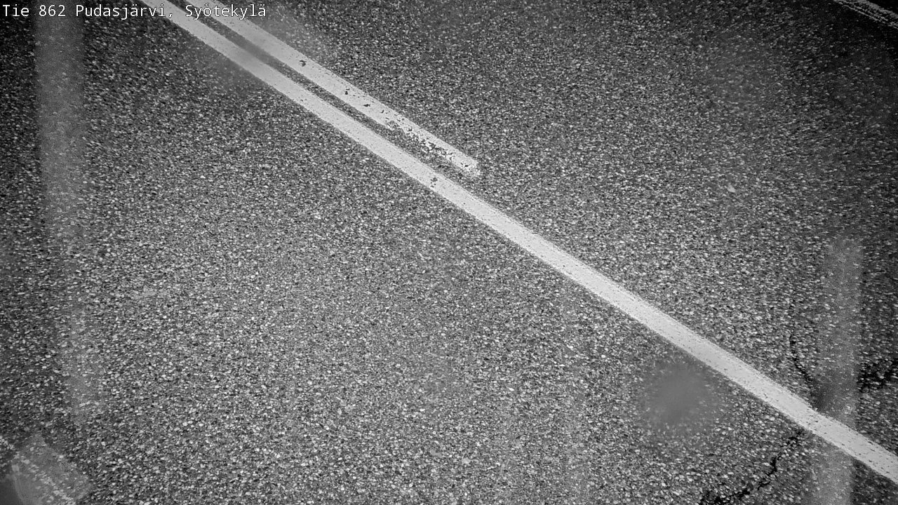 Weather Camera Image Road 862 Pudasjärvi, Syötekylä, Pudasjärvi, Pohjois-Pohjanmaa