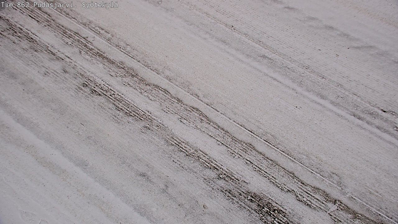 Weather Camera Image Road 862 Pudasjärvi, Syötekylä, Pudasjärvi, Pohjois-Pohjanmaa